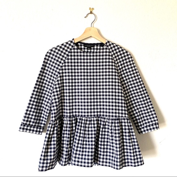 Victoria Beckham for Target gingham peplum top - Picture 4 of 7